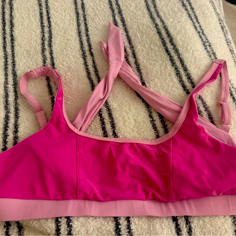 93 Play Street Harper Bikini Top Poppy Pink Full Coverage. XXL